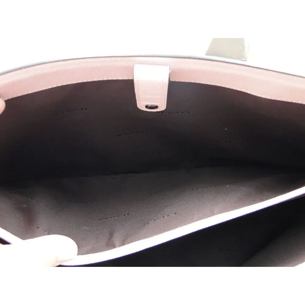 COACH Cross Grain Leather Large Folio Tote‎ Travel Luggage Business Bag Pink NWT - Picture 14 of 16